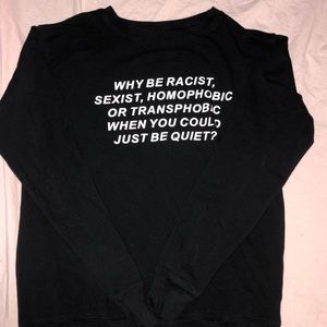 Black graphic sweatshirt